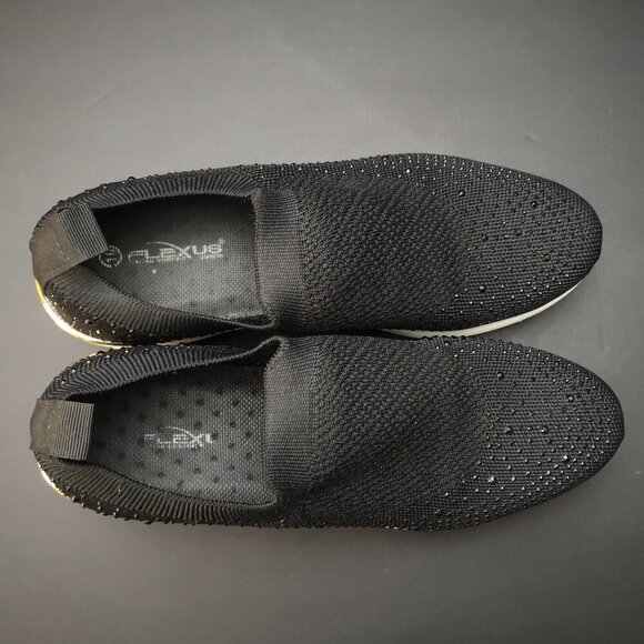 Flexus Ladies Size 41 (approximate 9.5-10 US) Black Wedge Heel Casual Shoes - Picture 3 of 8